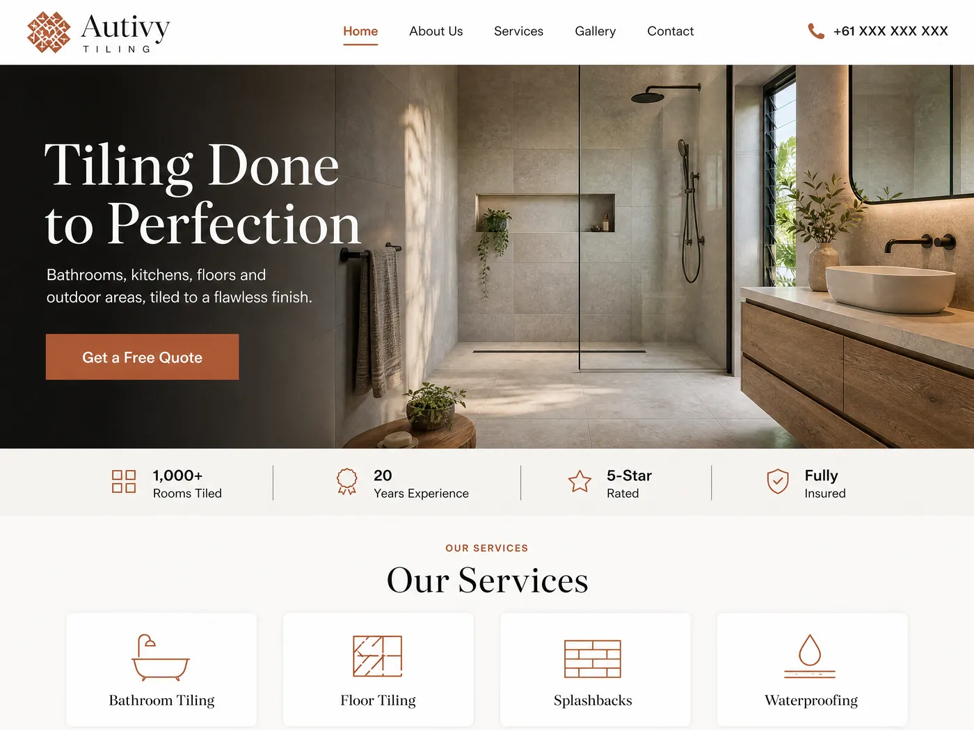 Autivy Tiling landing page